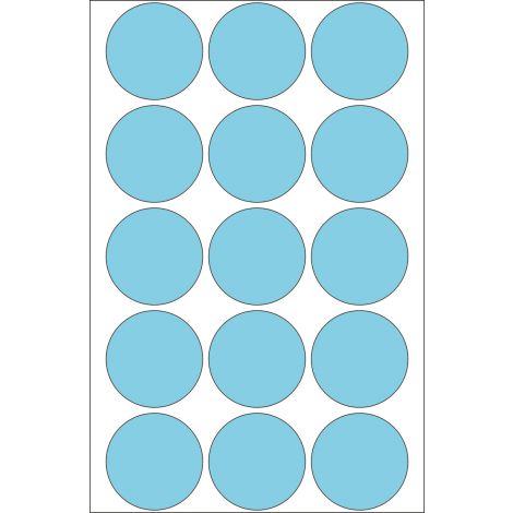 Etykiety samoprzylepne Herma okrągłe kropki 32mm niebieskie - 2